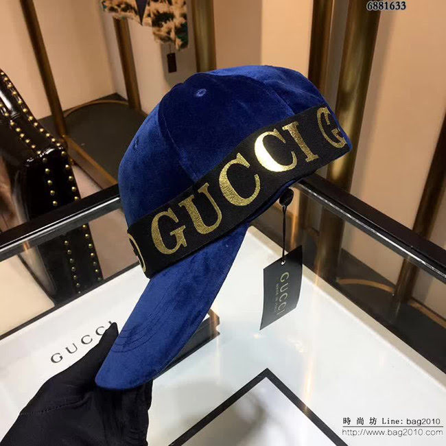 GUCCI古馳 秋冬款 休閒百搭情侶款絲絨棒球帽 6881633 LLWJ5826